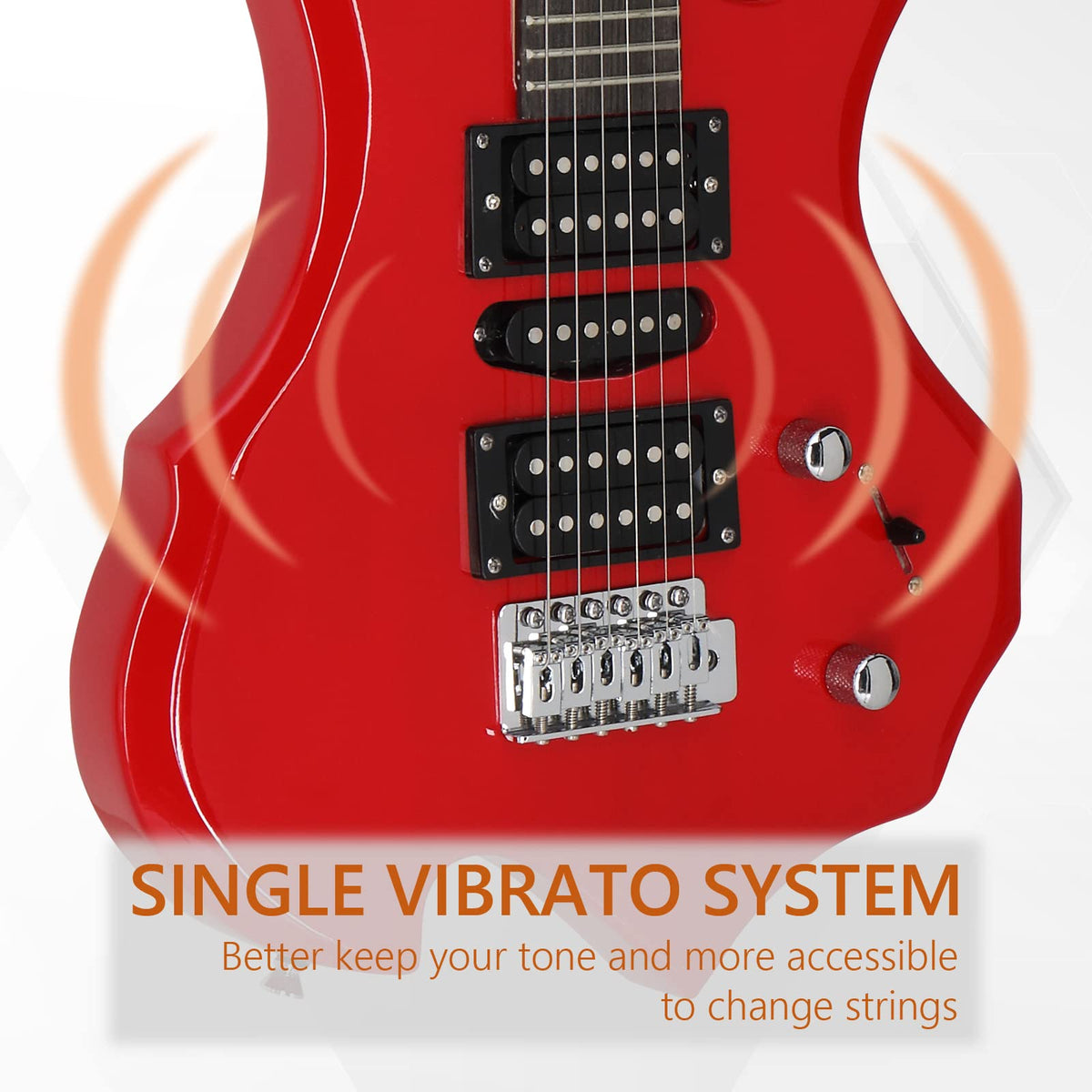 Red Electric Guitar Kit with Amplifier N2740