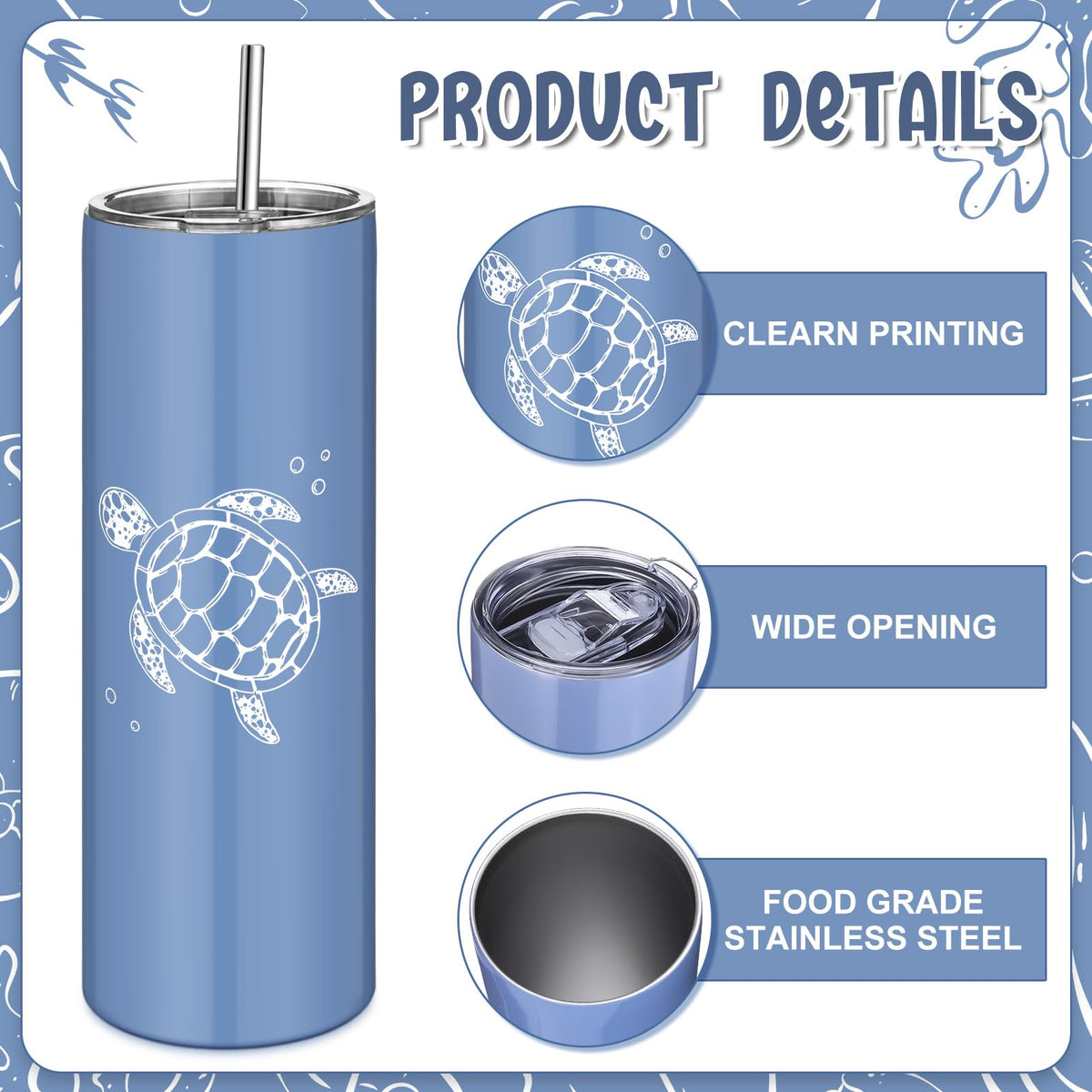 4 Pack Insulated Stainless Steel Tumblers F592169