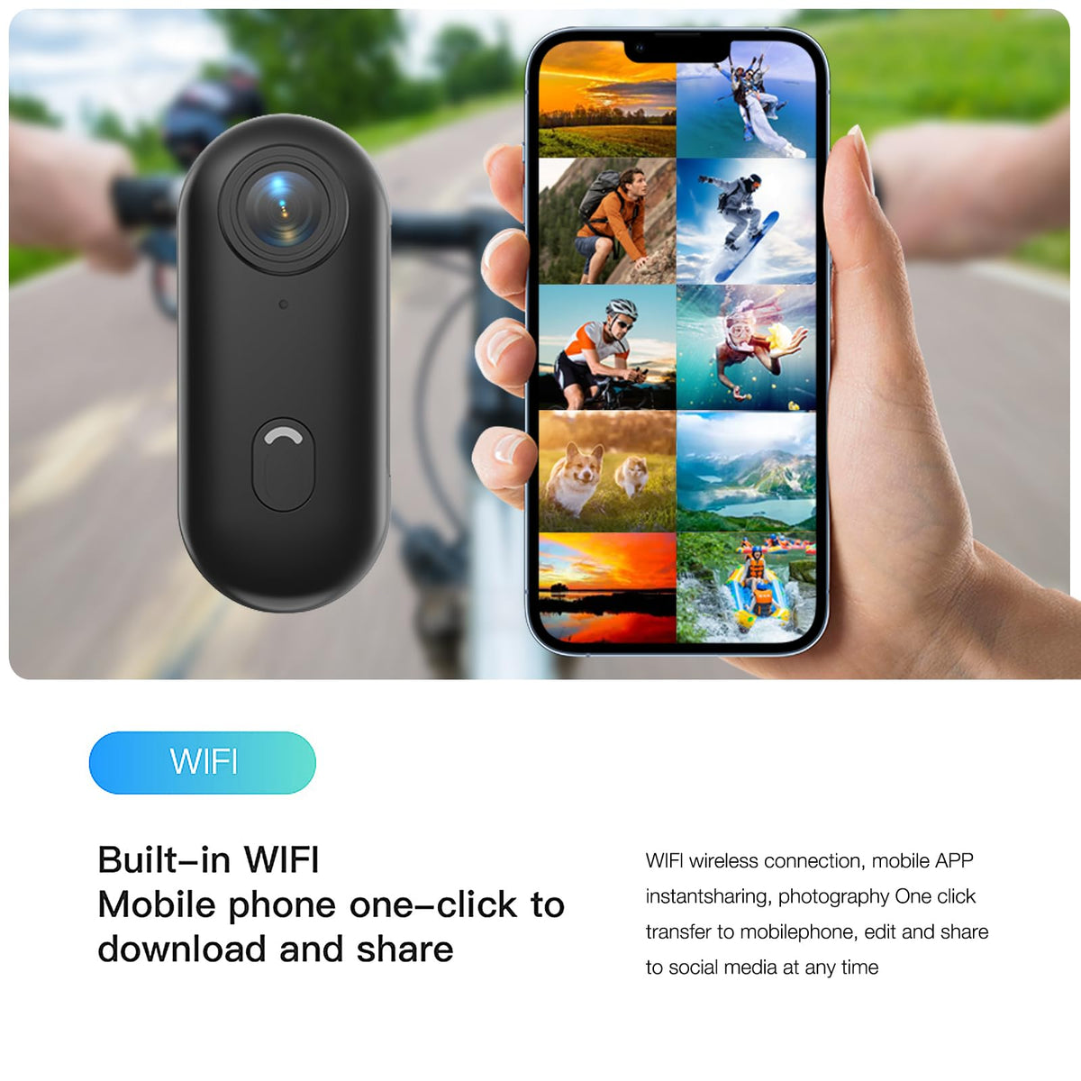 64GB 4K Thumb Action Camera R988