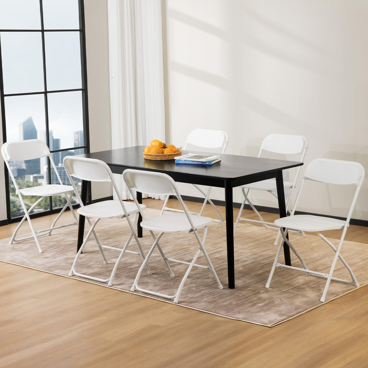White 10 Pack Folding Chair with 330-Pound Capacity N368