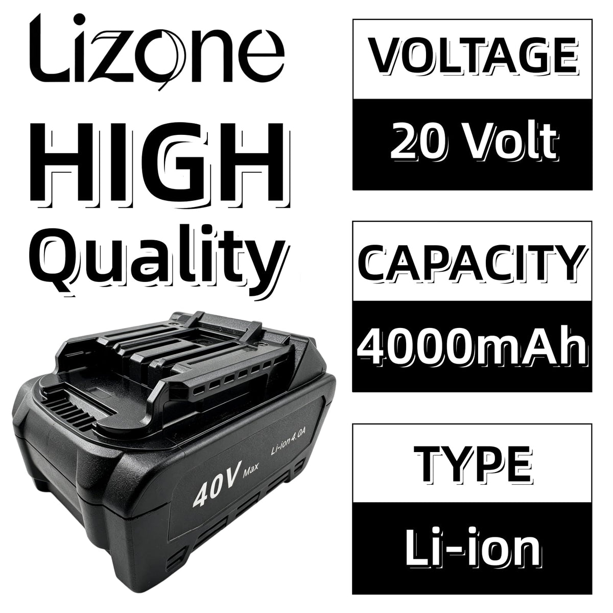 40V 4.0Ah Battery 2 Pack L6262