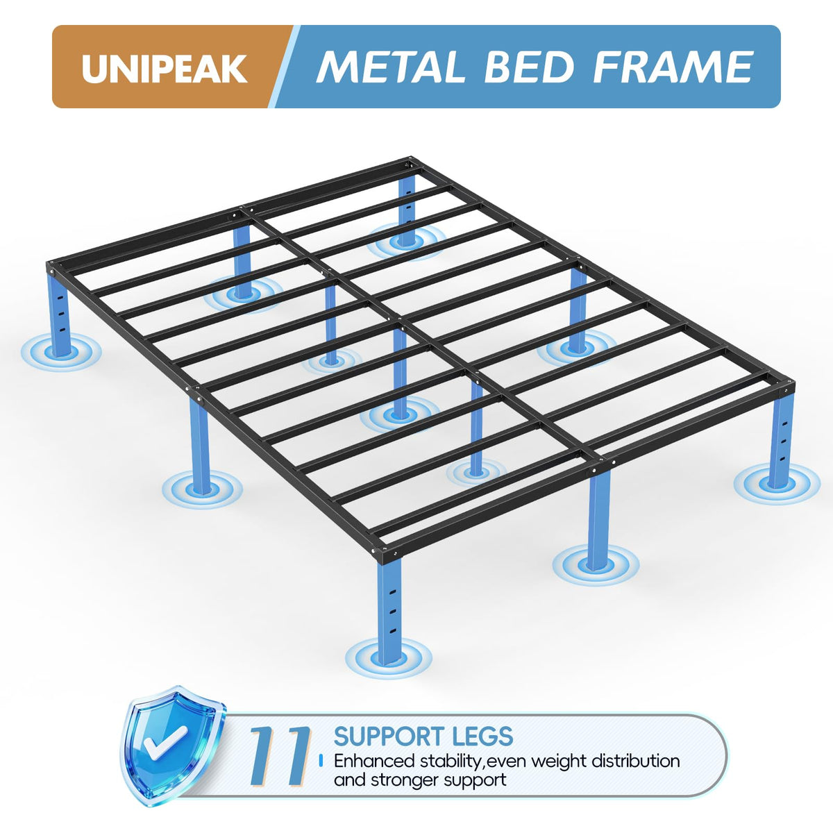 Queen Metal Platform Bed Frame with Storage H494334