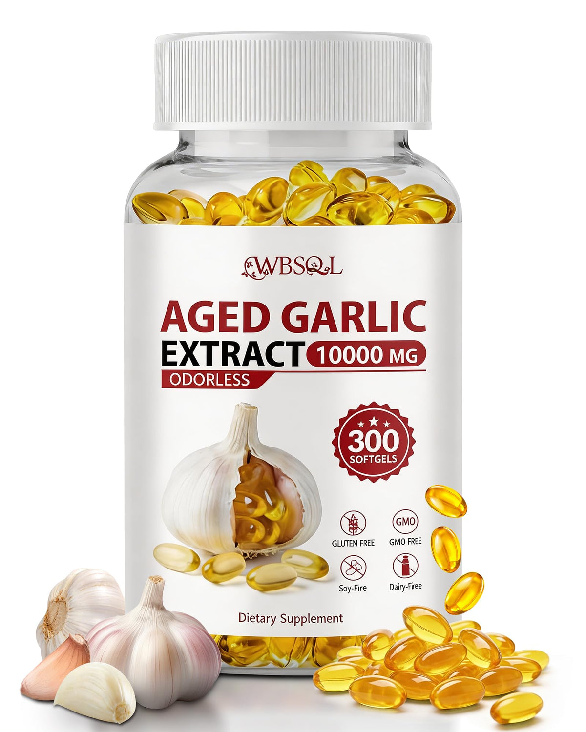 Aged Garlic Extract 10,000 mg 300 Softgels R342