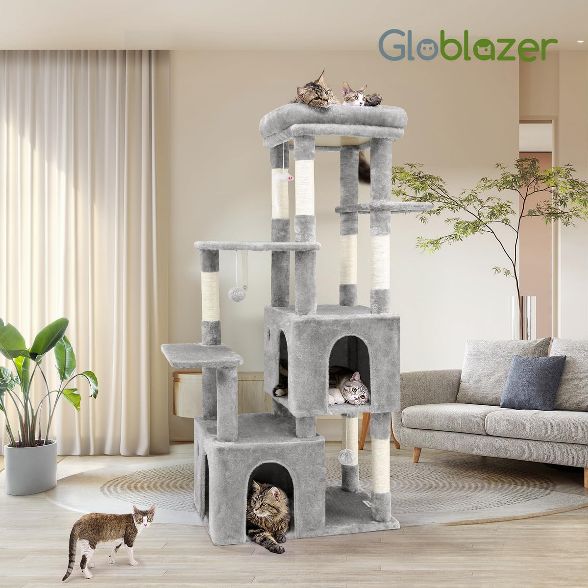 Light Grey Cat Tree M134