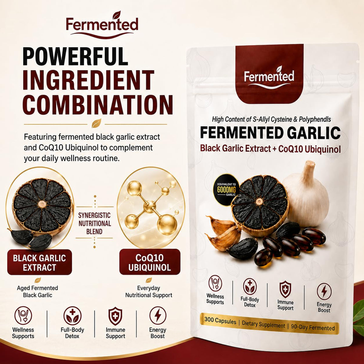 Black Garlic Coq10 Ubiquinol Softgels V95295