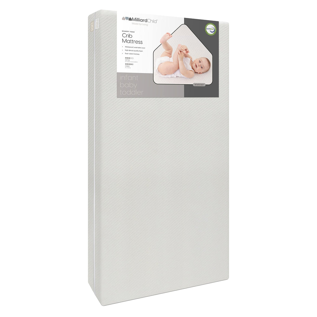 Infant Crib and Toddler Mattress, Machine Washable Waterproof Cover I913