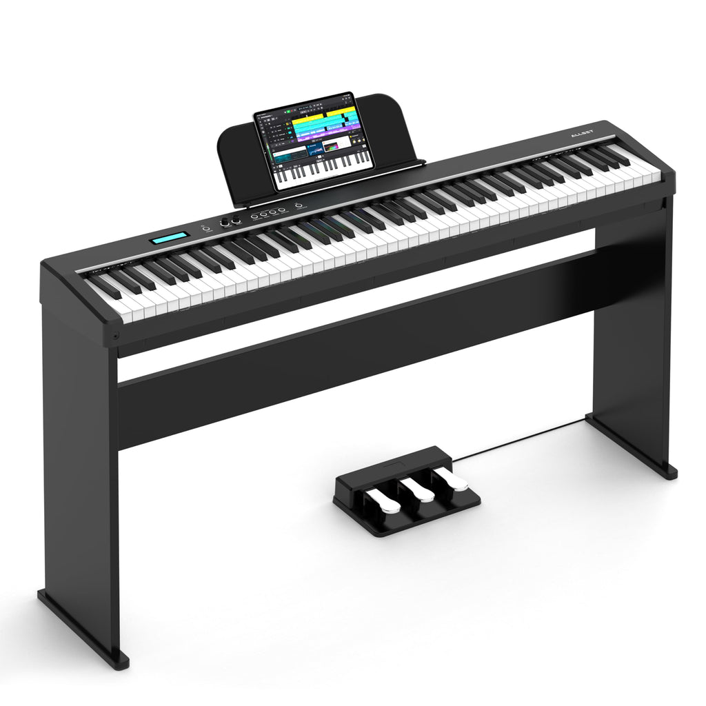 88-Key Weighted Action Digital Piano with Wooden Stand B12215