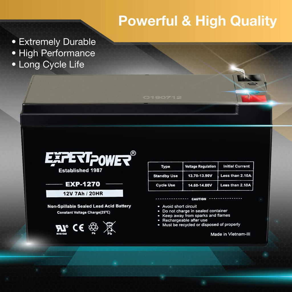 12V 7Ah Rechargeable SLA Battery with F1 Terminals R469660