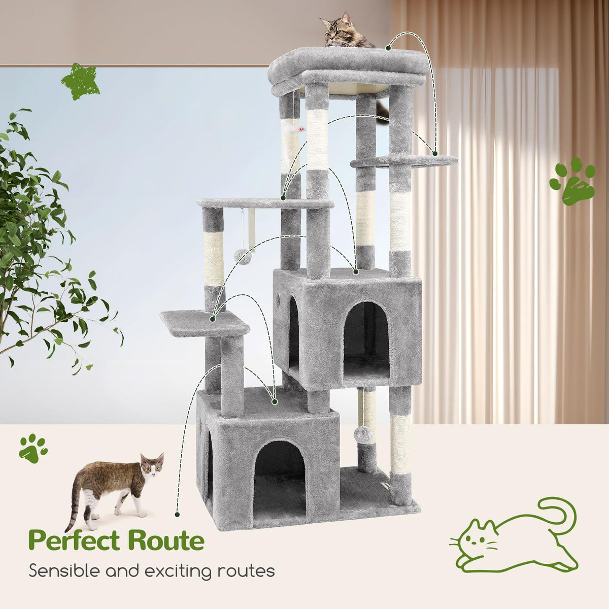 Light Grey Cat Tree M134