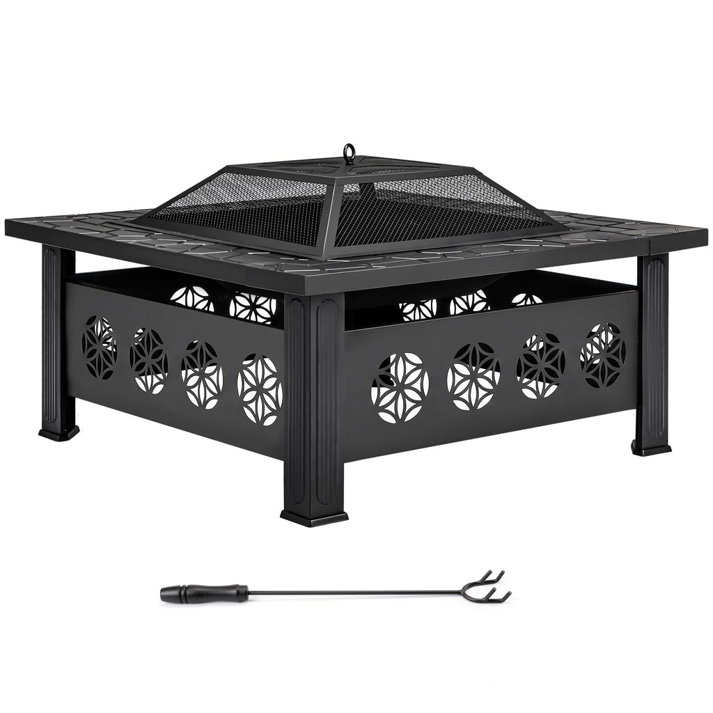 32 Inch Metal Outdoor Fire Pit T6911