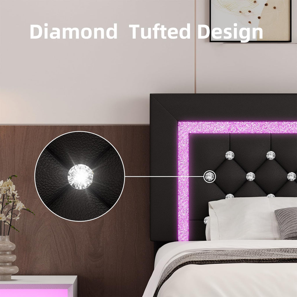 Twin Bed Frame with LED Lights R126571