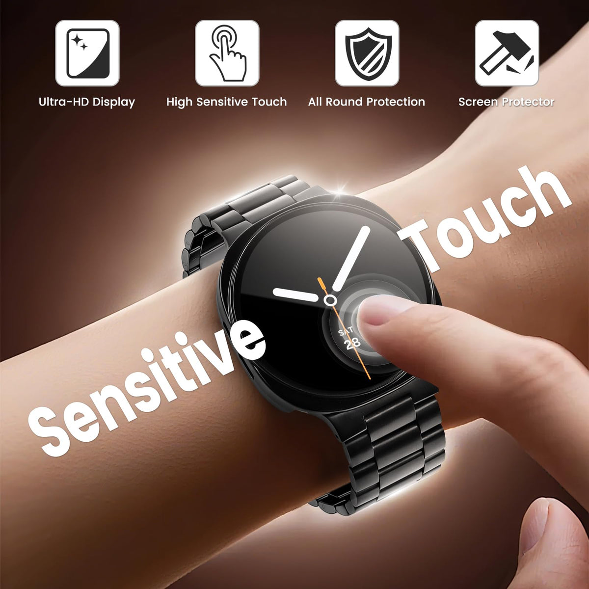 Stainless Steel Band and Case for Samsung Galaxy Watch 8 9 44mm 40mm D8725