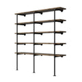 14" Deep 3 Pc Industrial Wall Mount Pipe Shelf X630