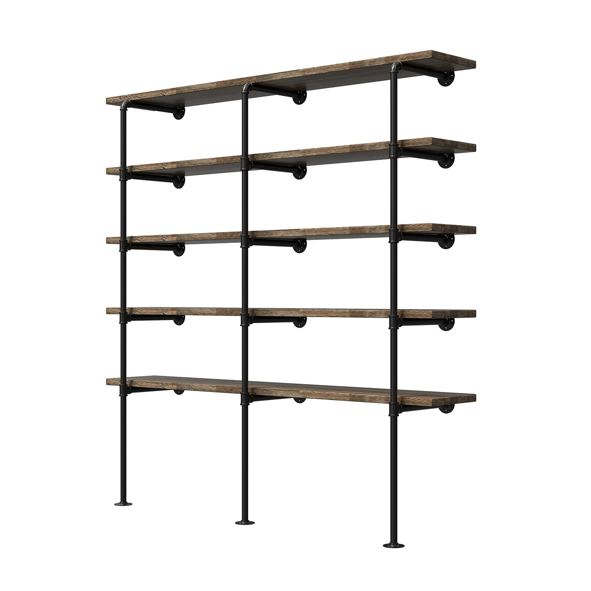 14" Deep 3 Pc Industrial Wall Mount Pipe Shelf X630