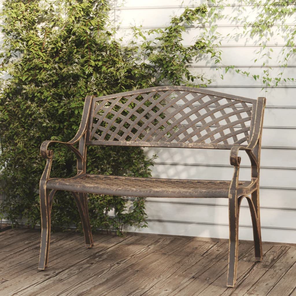 Cast Aluminum and Cast Iron Garden Bench M449