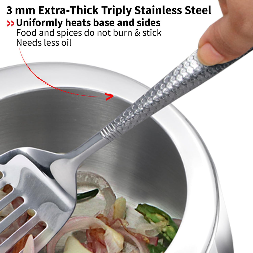 3 Litre Triply Stainless Steel Pressure Cooker C4592