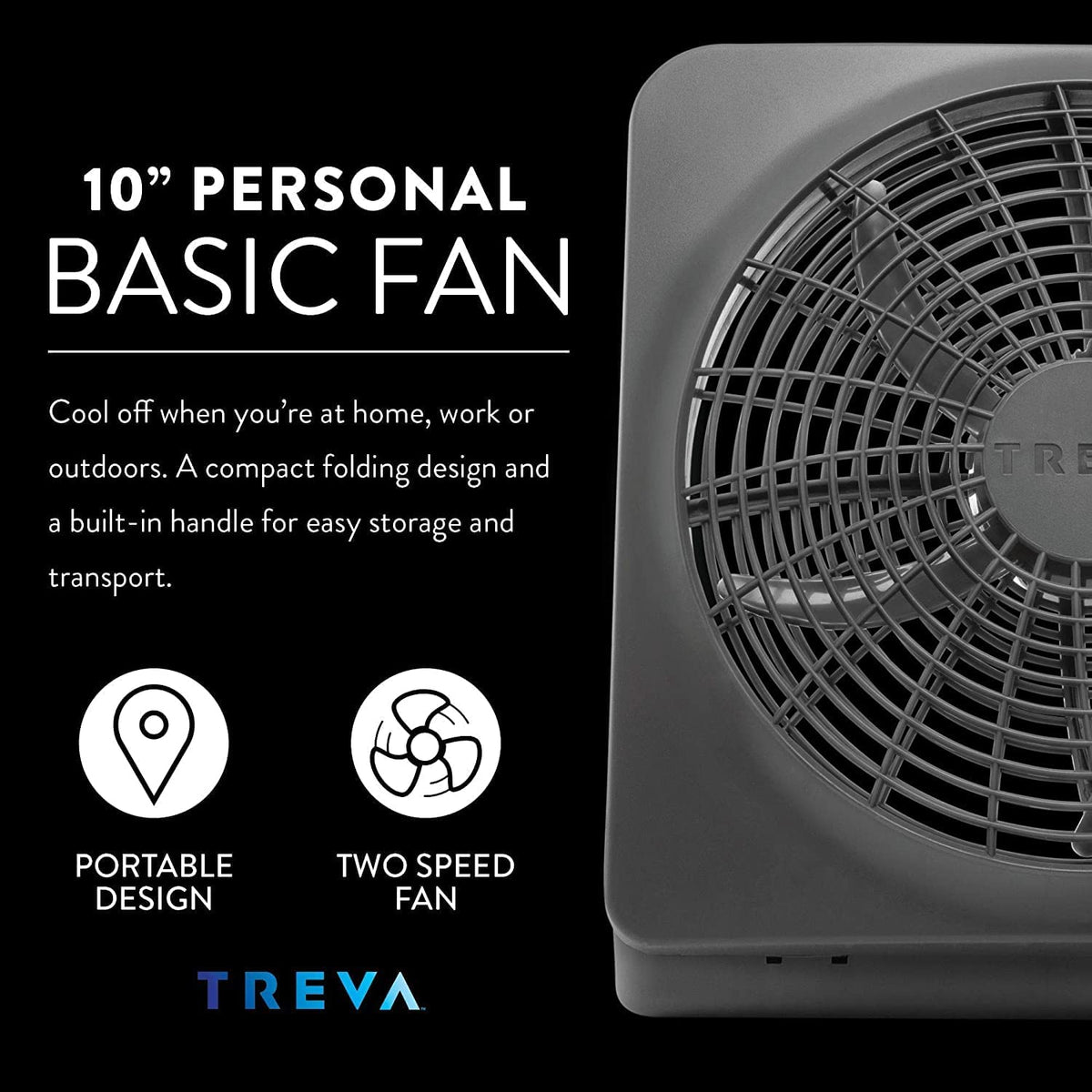 10 in Portable Desktop Battery Fan 2-Speed J839