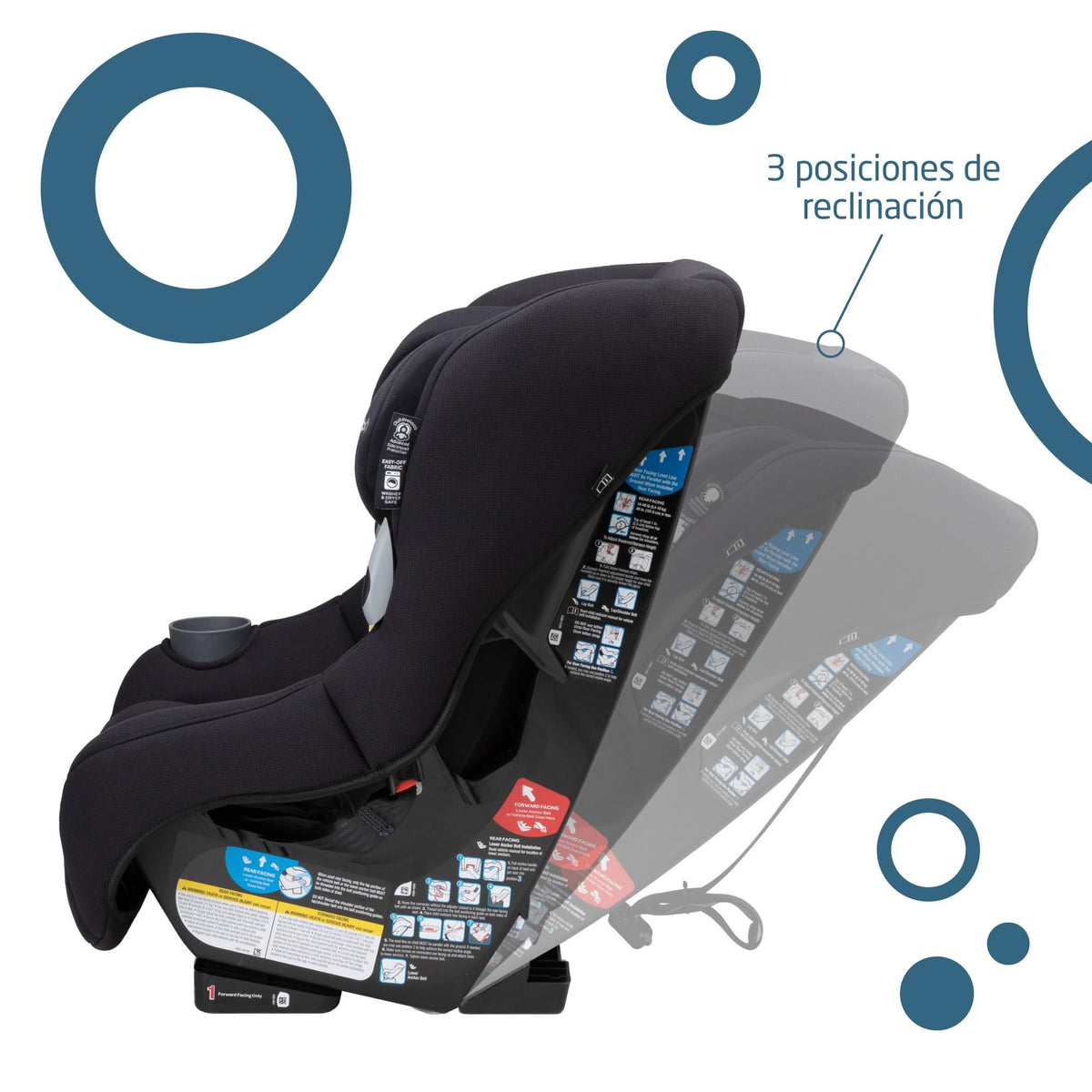 2-in-1 Convertible Car Seat Midnight Black A50763