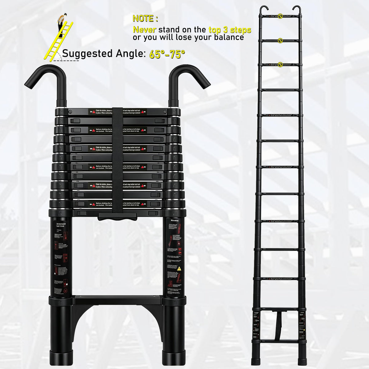 Telescoping Ladder 20FT with Stabilizer P71389