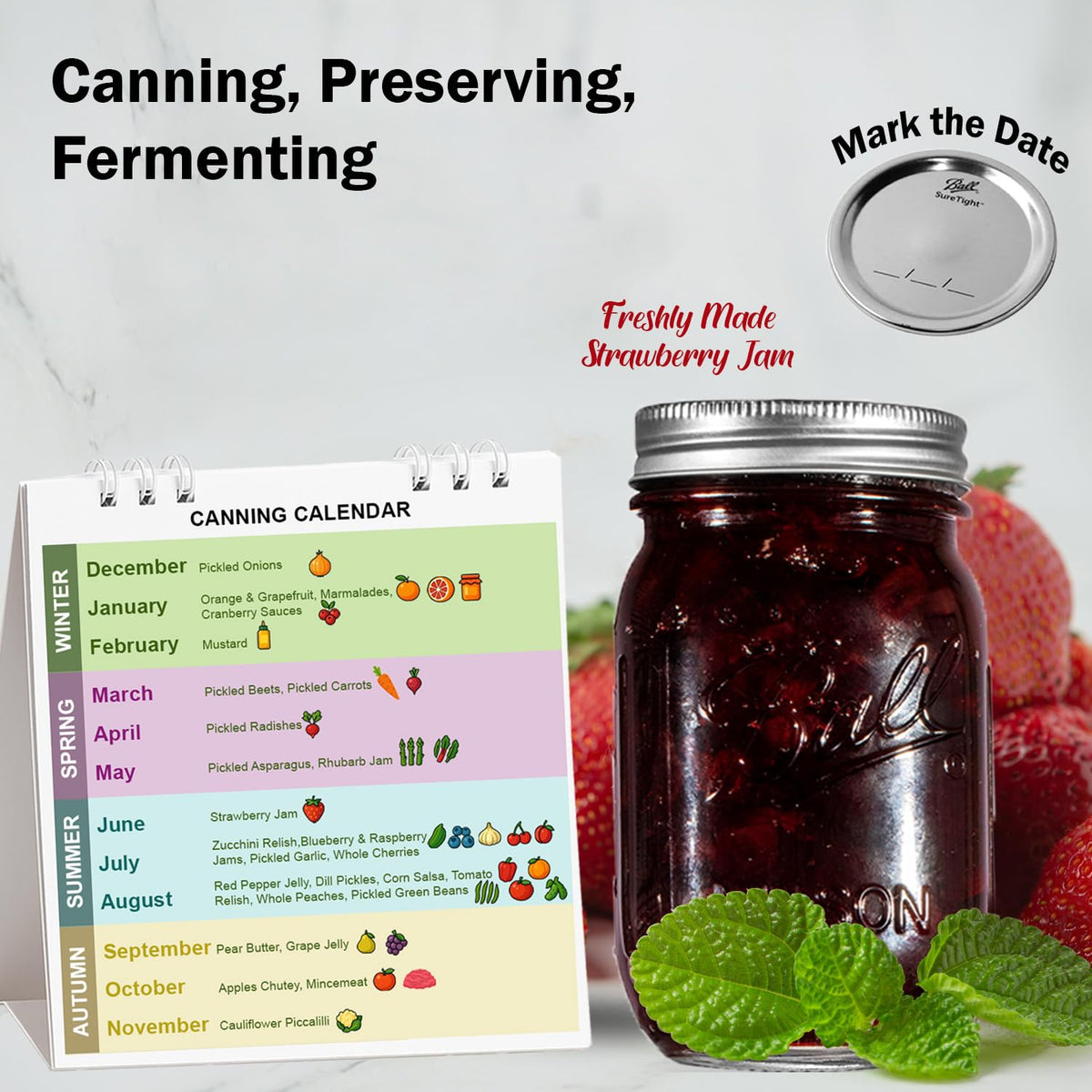 16 oz. Regular Mouth Mason Jars 12 Pack with Airtight Lids and Bands C7771
