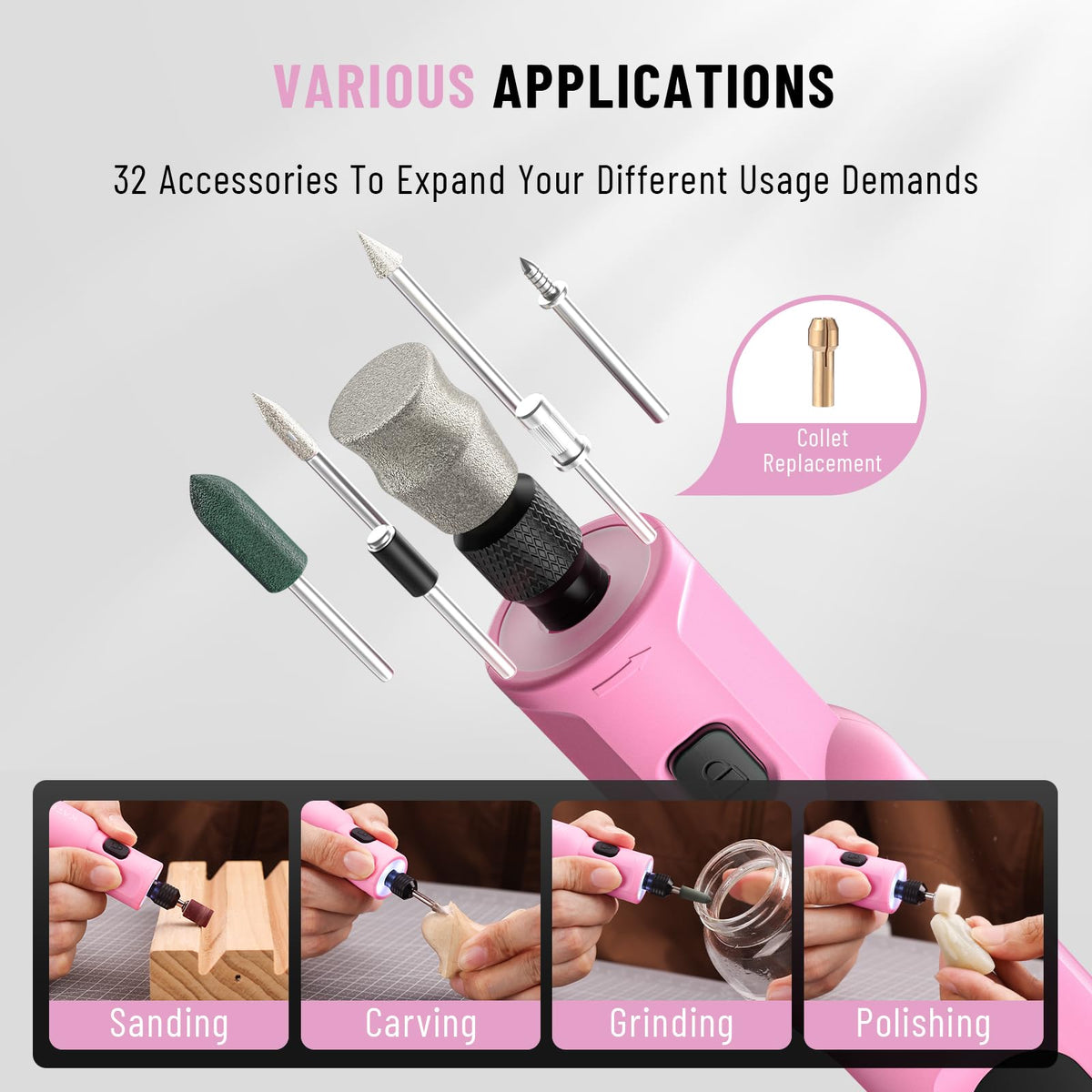 5 Speed Quiet Electric Dog Nail Grinder U6144