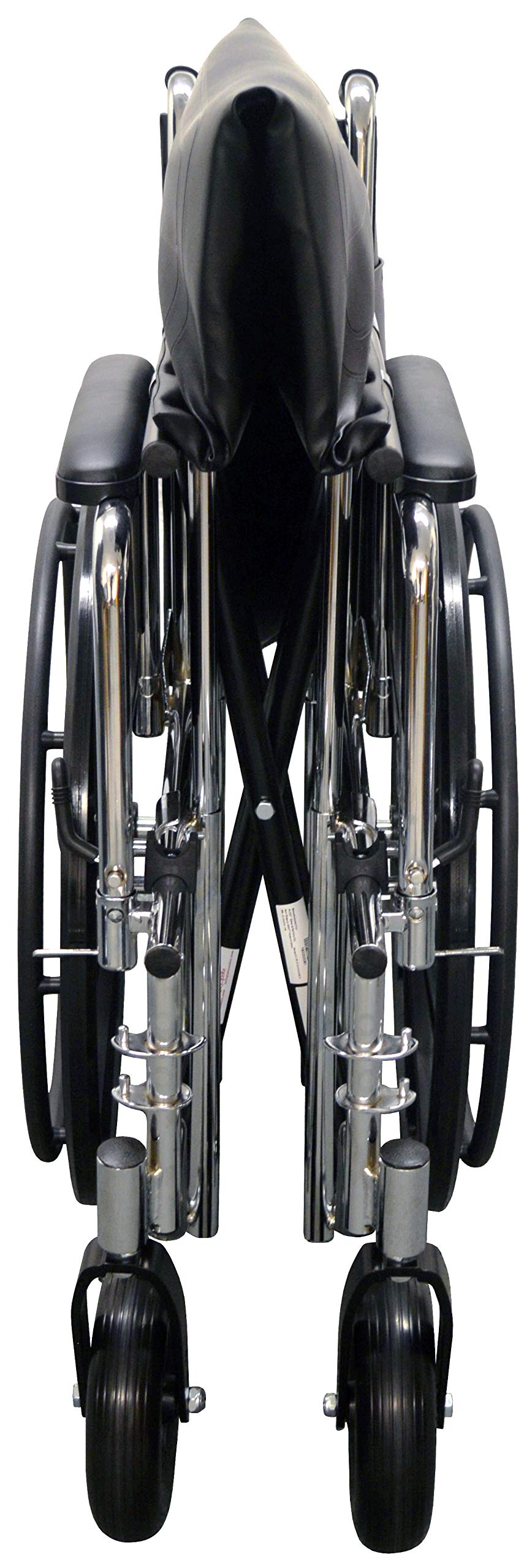 22" Heavy Duty Chrome Wheelchair with Removable Full Arms A348913
