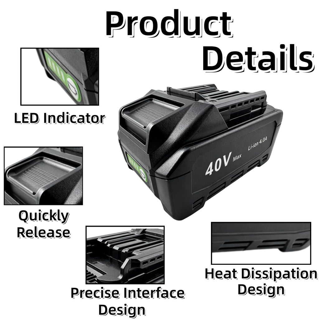 40V 4.0Ah Battery 2 Pack L6262