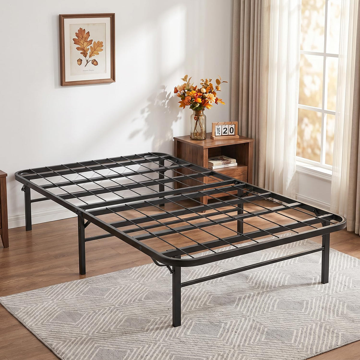 Twin Metal Bed Frame with 6 Legs J391