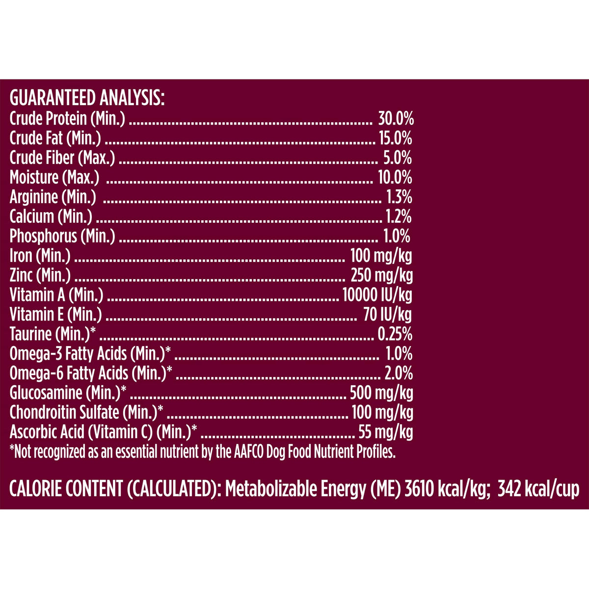 High Protein Dry Dog Food 4 lb. Bag W4427