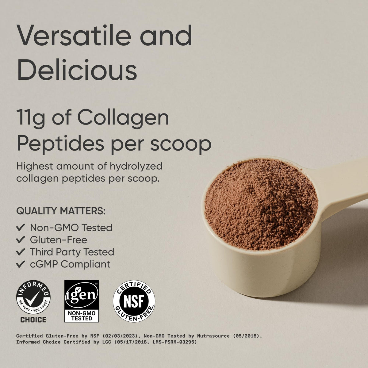 Collagen Peptides Protein Powder Dark Chocolate 1.41lb F160