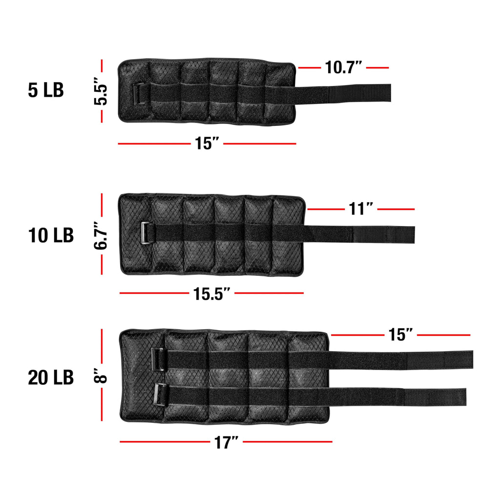 Adjustable Wrist & Ankle Weights 10-Pound Pair X981