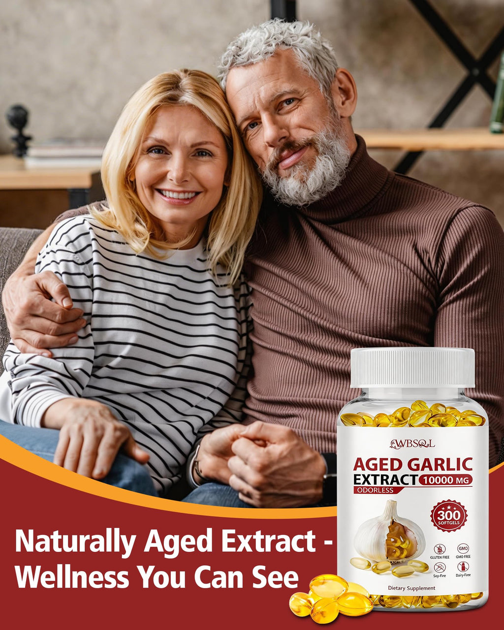 Aged Garlic Extract 10,000 mg 300 Softgels R342