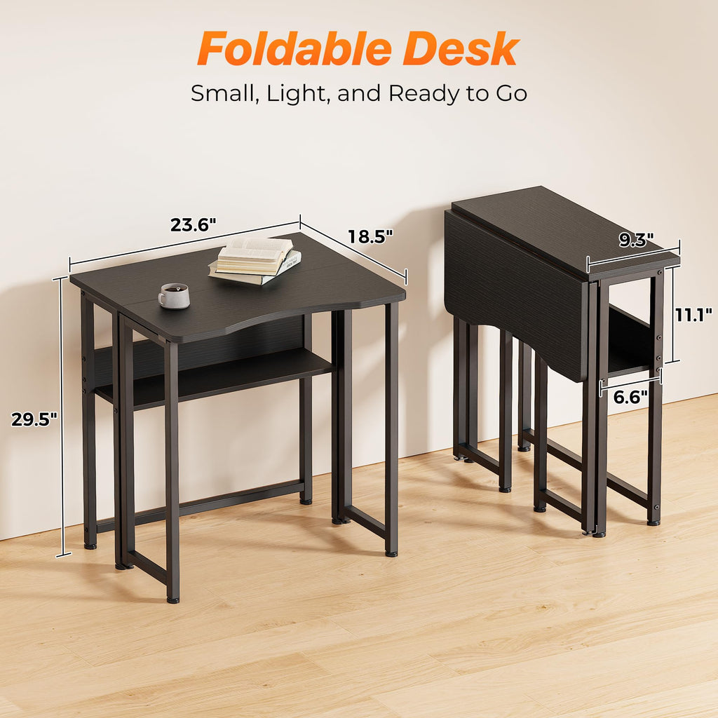 Folding Desk with Storage Shelf Q417