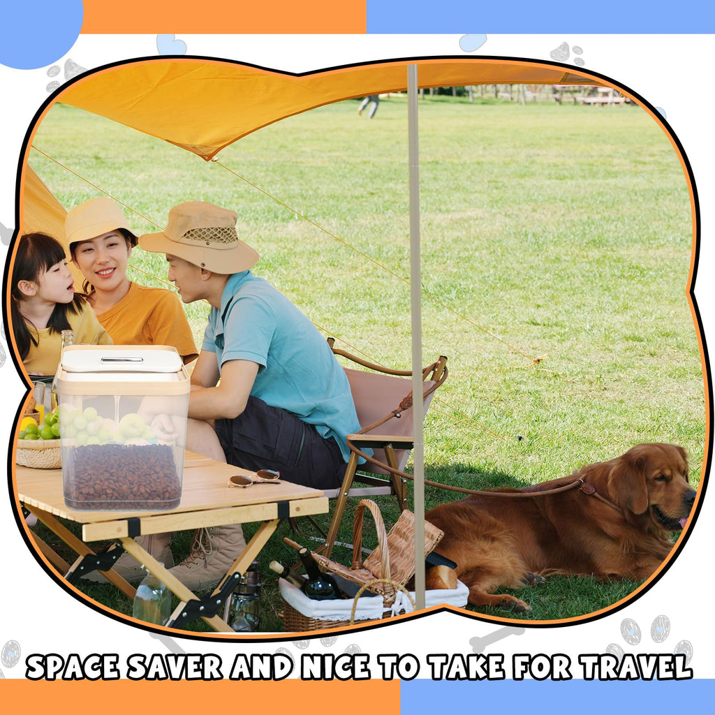 2 Pack 30 Lbs Airtight Dog Food Storage Container with Scoops Q554