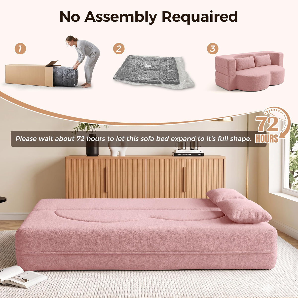 78" Convertible Folding Sofa Bed Full Size U5458