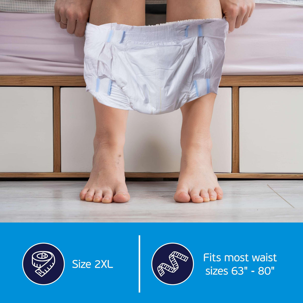 2XL Disposable Adult Diapers with Tabs P2836