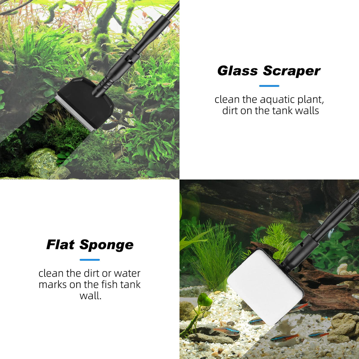Small Fish Tank Cleaner Aquarium Cleaning Tools Kit X20731