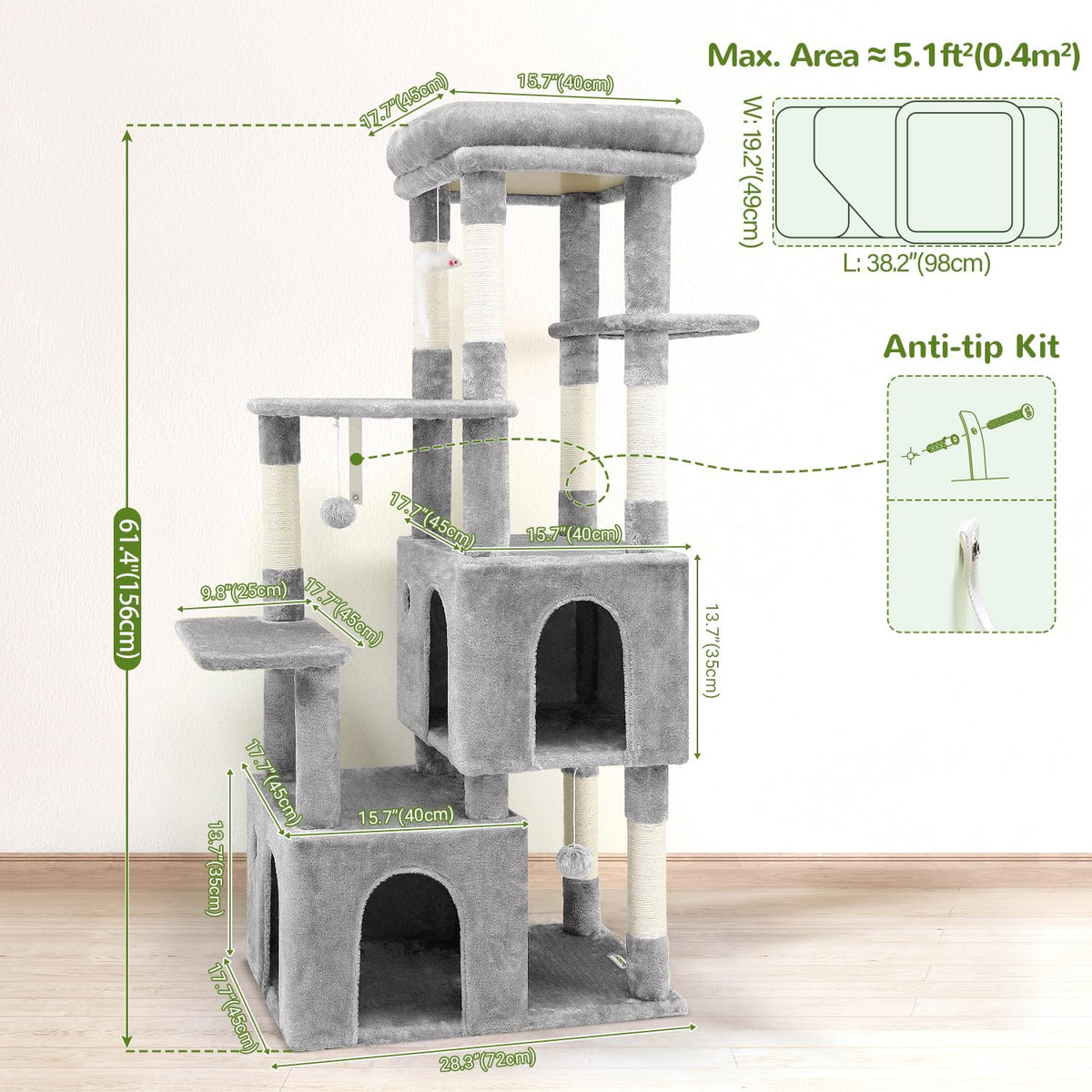 Light Grey Cat Tree M134