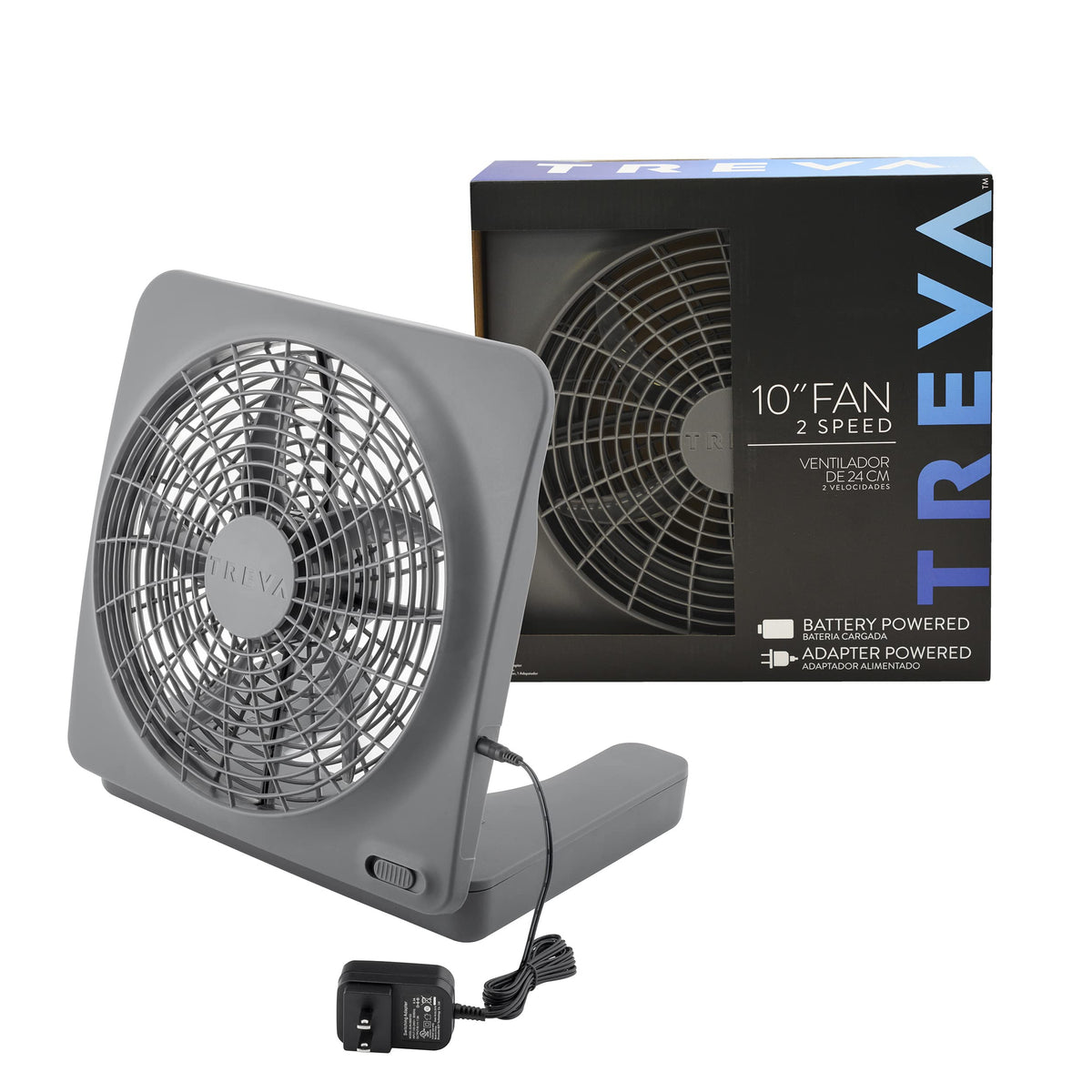 10 in Portable Desktop Battery Fan 2-Speed J839