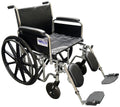 22" Heavy Duty Chrome Wheelchair with Removable Full Arms A348913
