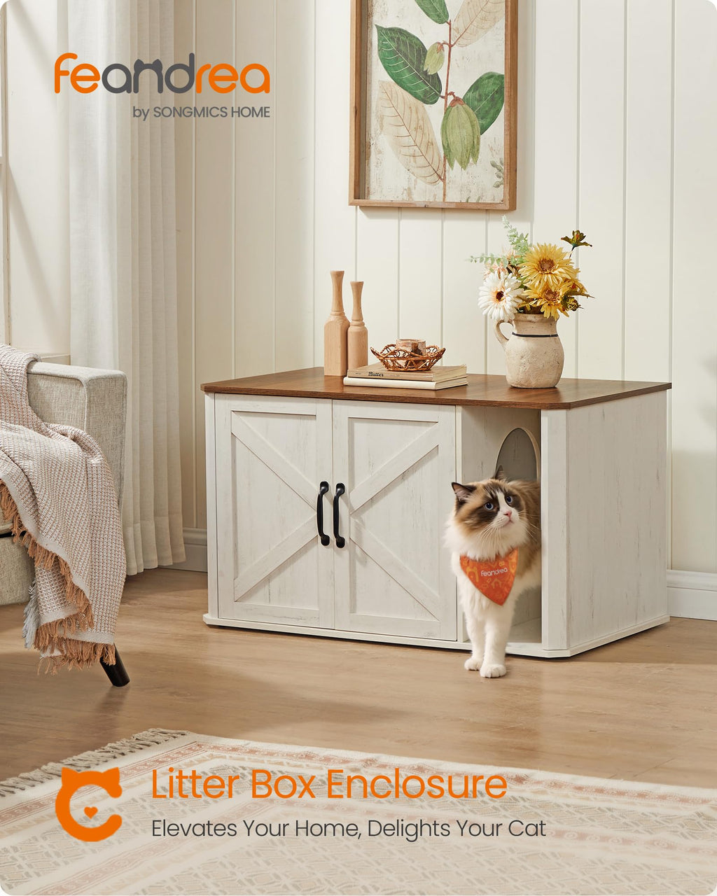 Modern Cat Litter Box Enclosure Y65827