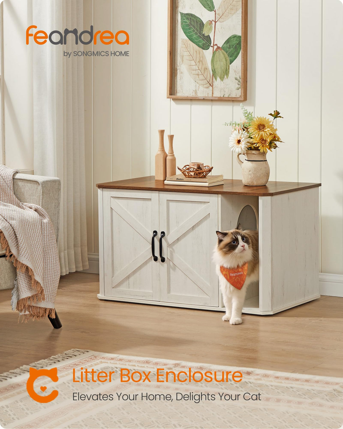 Modern Cat Litter Box Enclosure Y65827