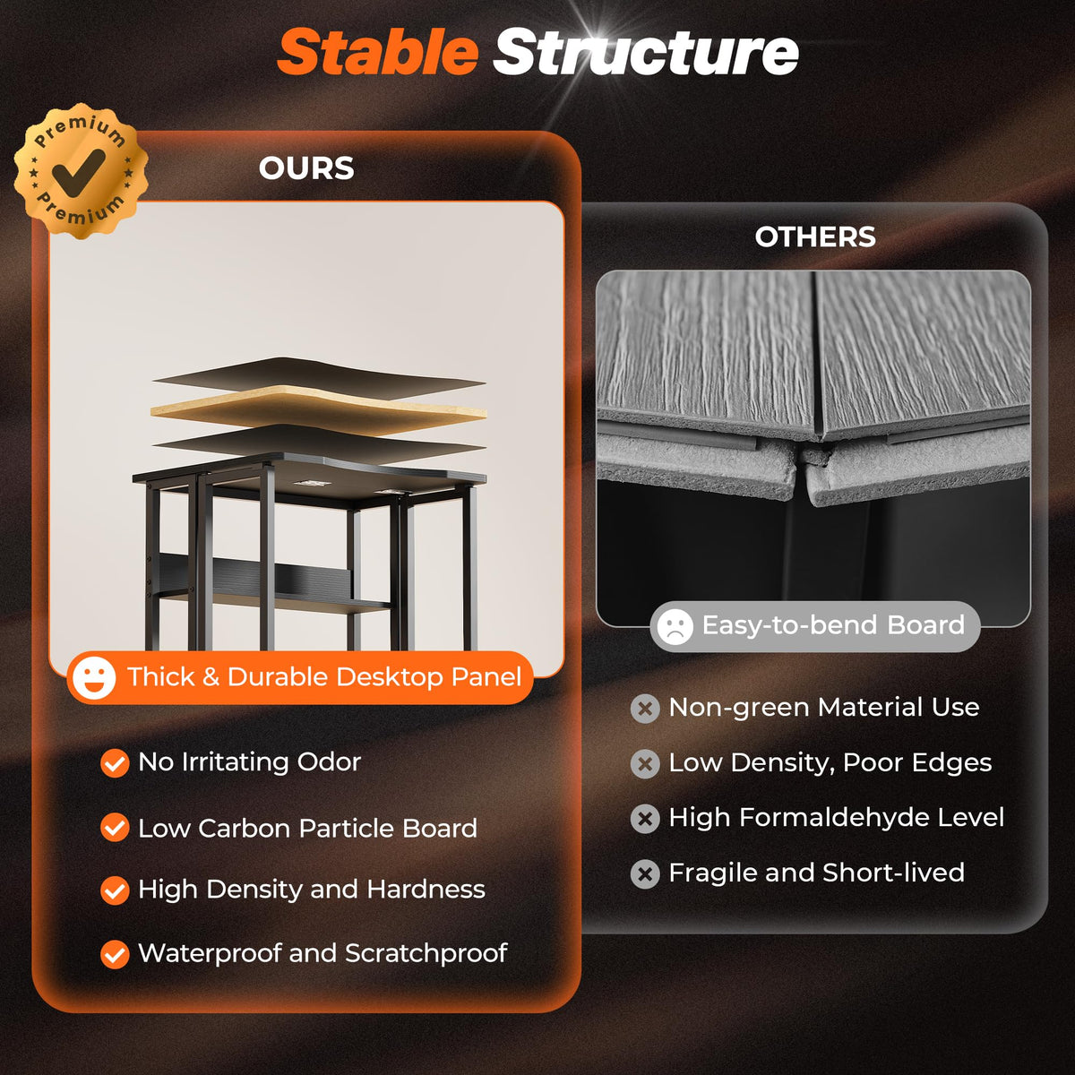 Folding Desk with Storage Shelf Q417