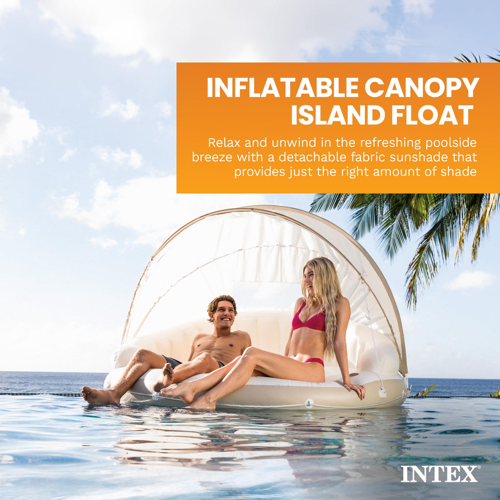 Inflatable Pool Float Lounge with Sunshade M921
