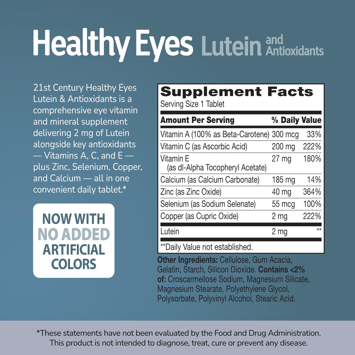 Lutein Vision Support Tablets, 60 Count J7560