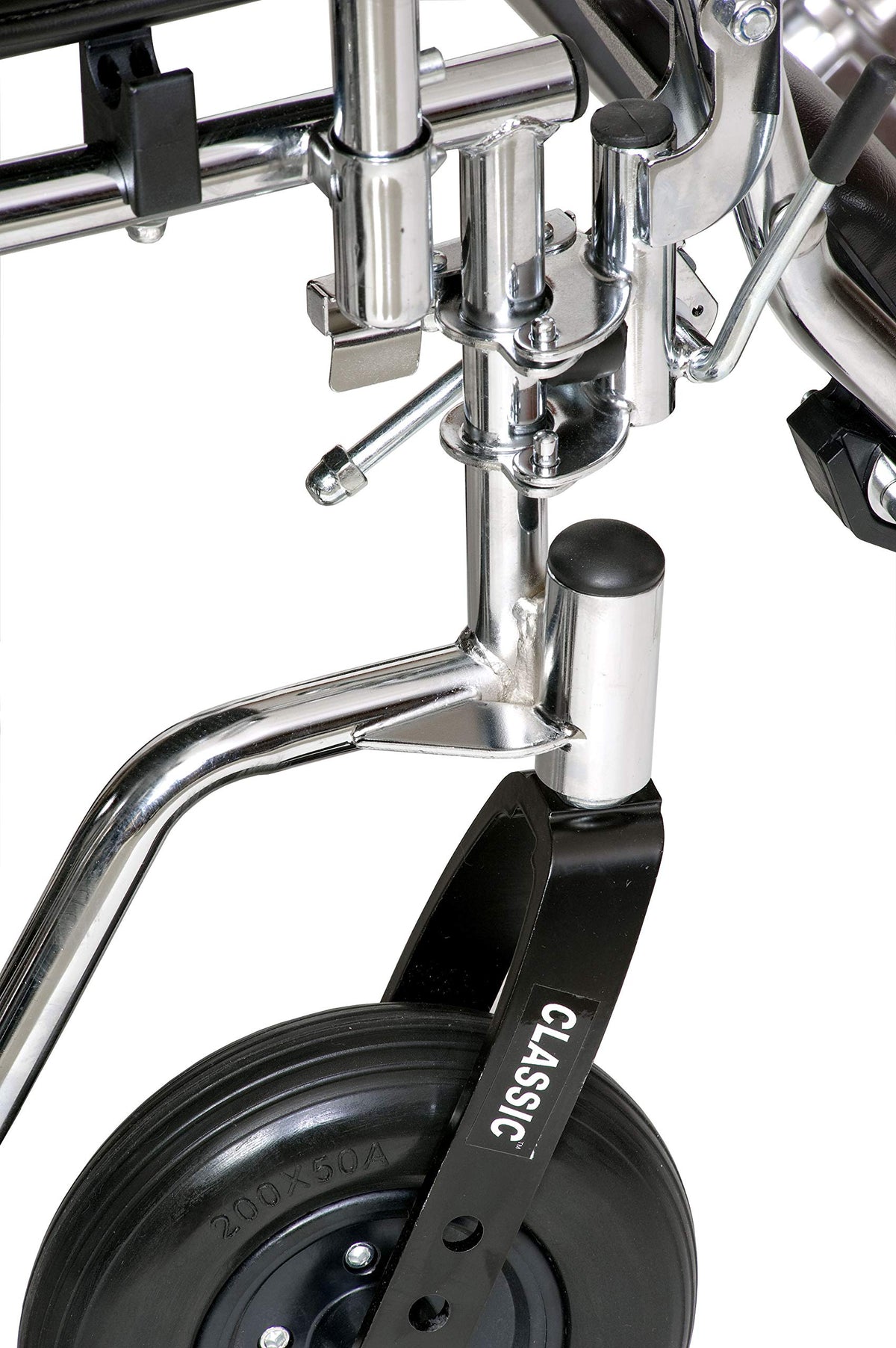 22" Heavy Duty Chrome Wheelchair with Removable Full Arms A348913