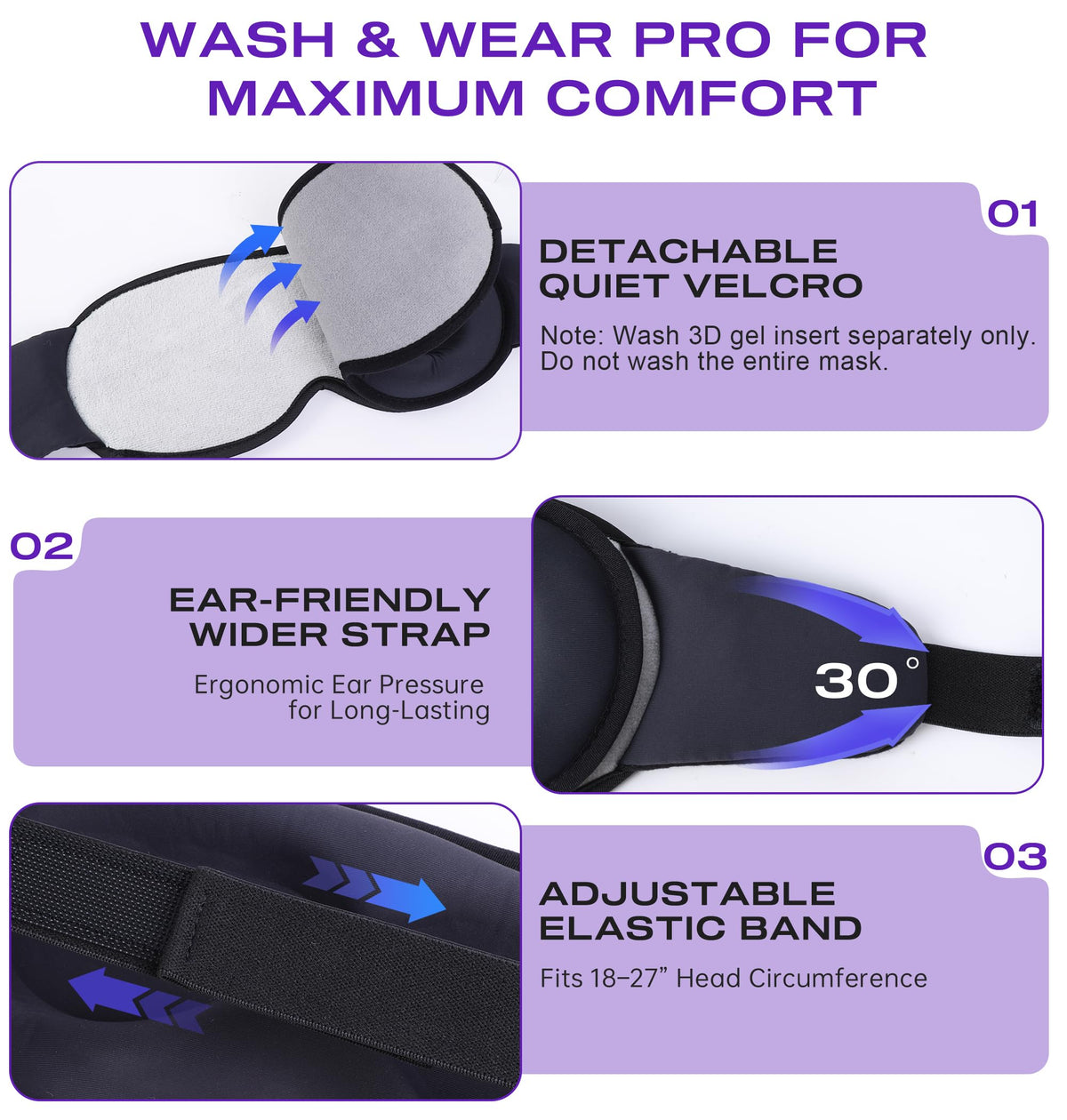 Bluetooth Sleep Mask Headphones with Hot Cold Compress V896