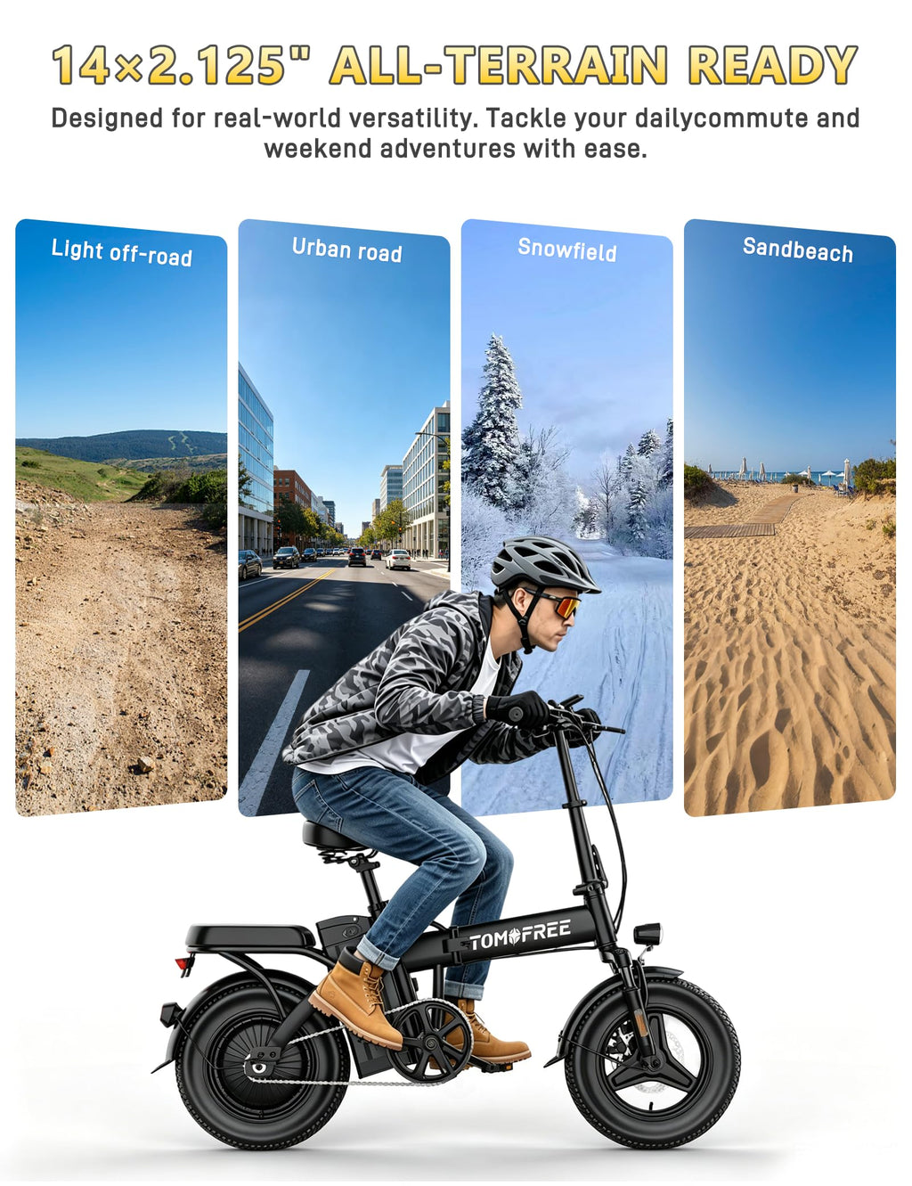 Folding Electric Bike 48V 22.5Ah 750W Fat Tire A294