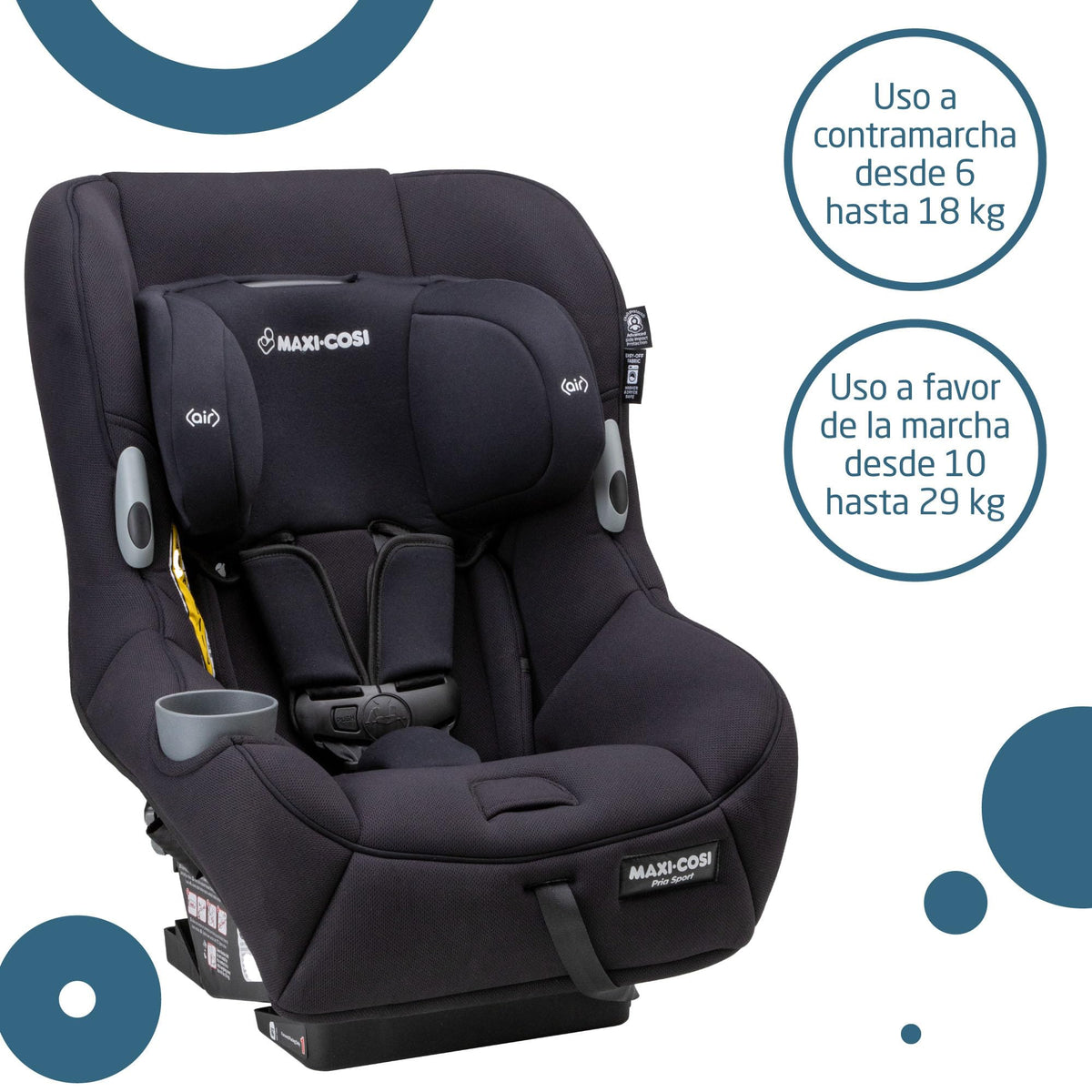 2-in-1 Convertible Car Seat Midnight Black A50763
