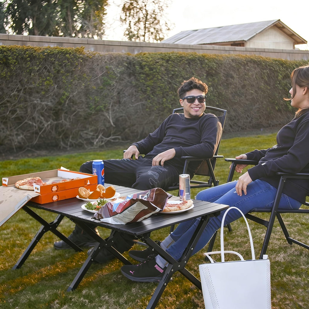 Folding Aluminum Camping Table with Carrying Bag O839